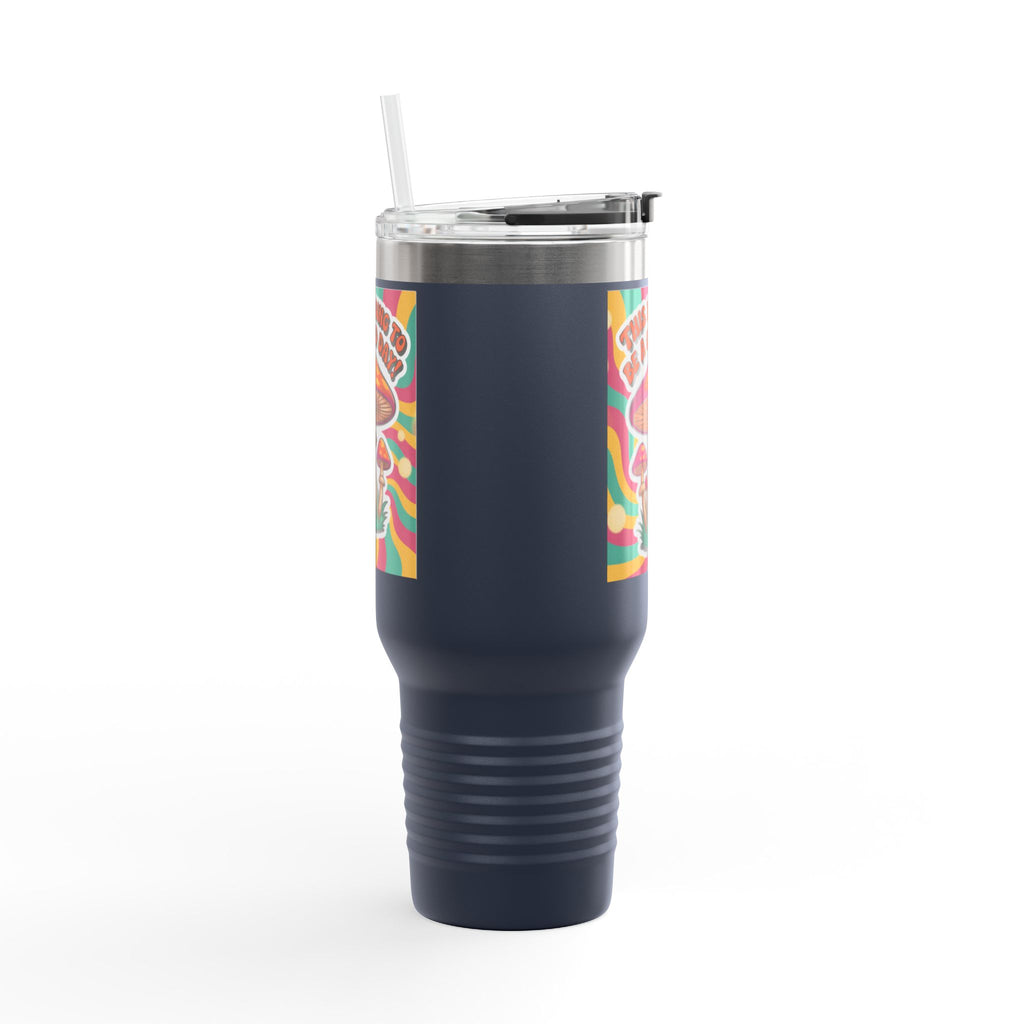 Colorful Happy Mushroom Insulated Travel Mug - Perfect for Adventures, Gifts, Summer Vibes, Camping, Road Trips, Daily Motivation
