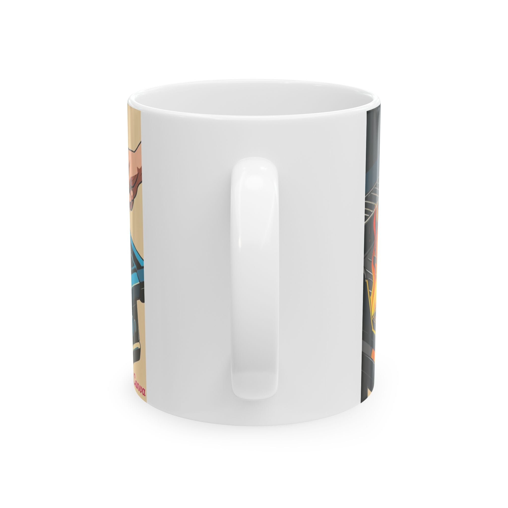Fun Dad the Grill Master Ceramic Mug - Fun BBQ Coffee Cup for Grill Lovers, Father's Day Gift, Summer BBQ, Fire Up Your Mornings!