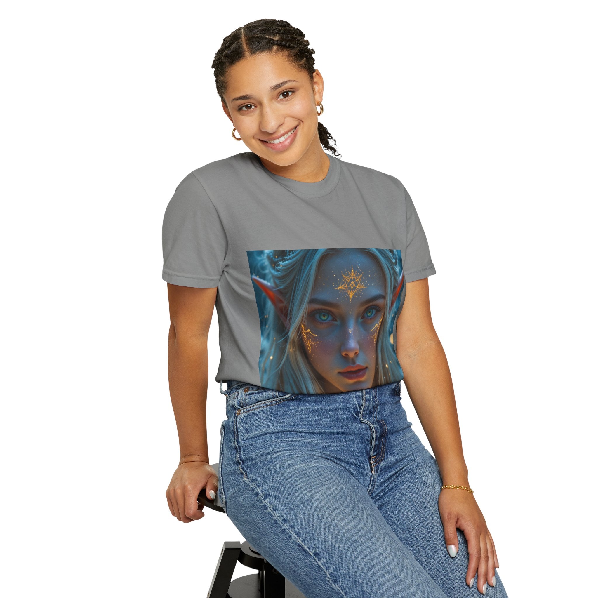 Fantasy-Inspired Elf Princess Unisex T-Shirt, Boho Style Tee for Art Lovers, Gift for Creatives, Dreamy Aesthetic Shirt, Unique Fan Merchandise