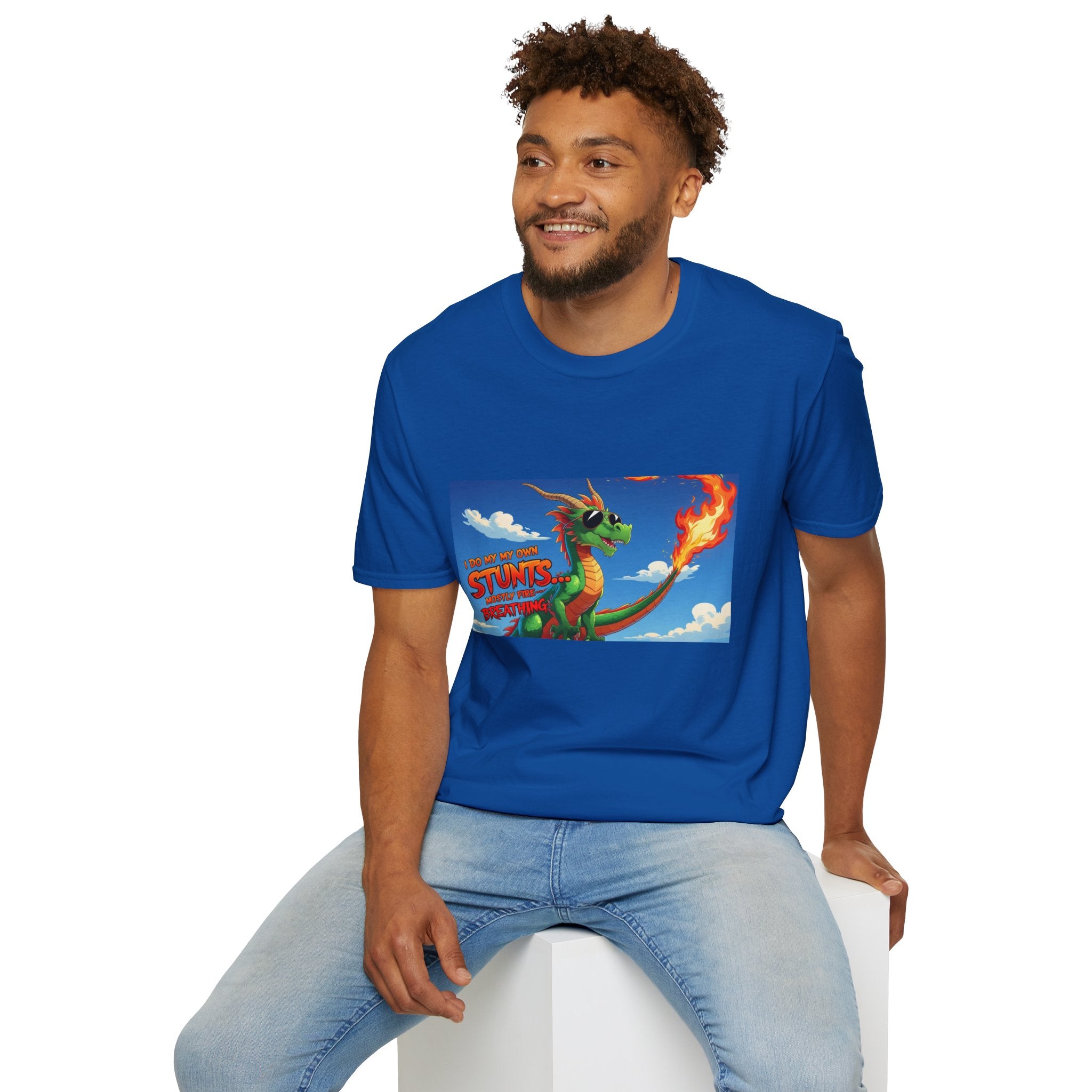 Funny Fire-Breathing Dragon T-Shirt | Fantasy Graphic Tee for Kids and Adults, Unisex Softstyle T-Shirt, Casual Wear, Game Night Apparel, [...]