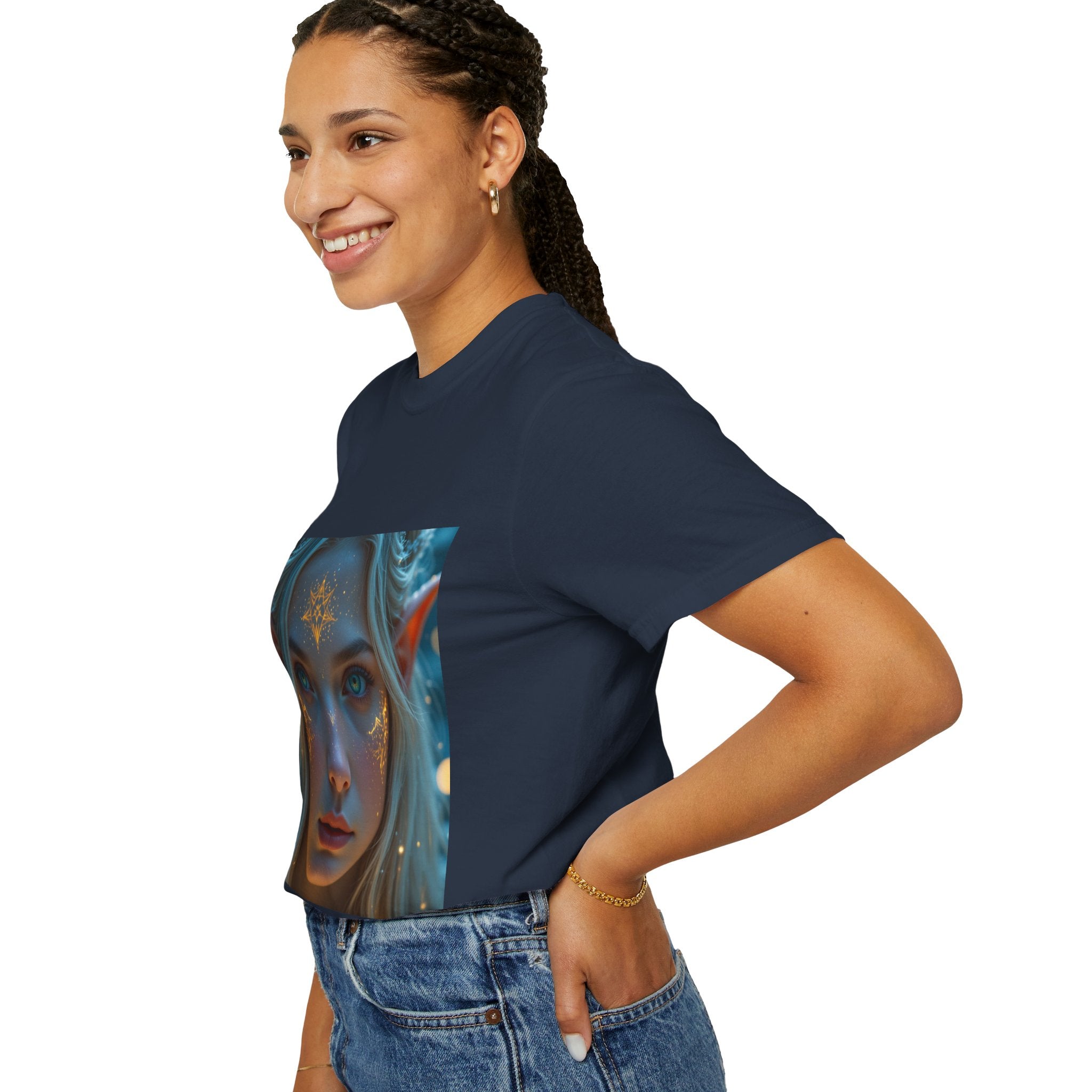 Fantasy-Inspired Elf Princess Unisex T-Shirt, Boho Style Tee for Art Lovers, Gift for Creatives, Dreamy Aesthetic Shirt, Unique Fan Merchandise