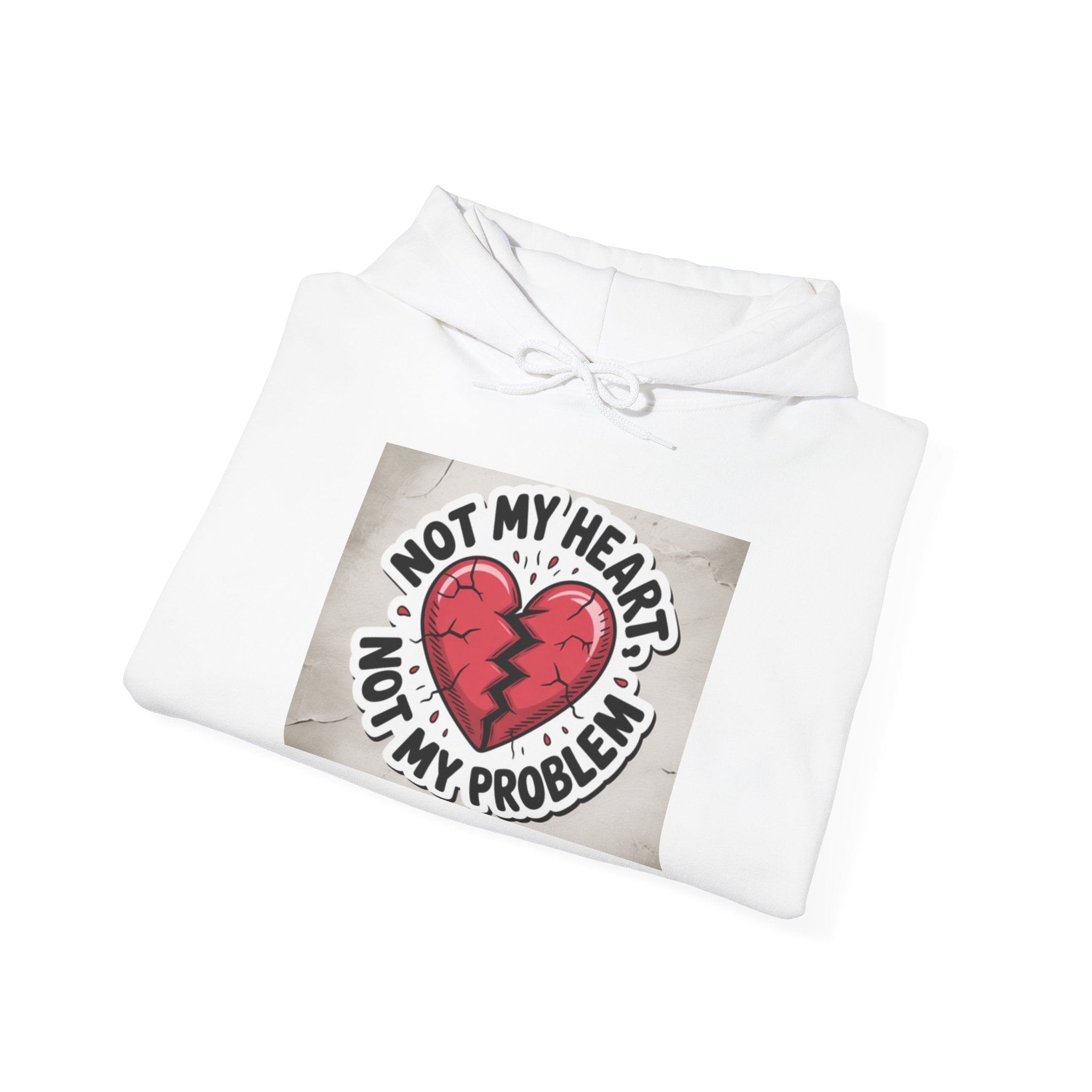 Heartbreak Humor Hoodie, Unisex Hooded Sweatshirt, Funny Gift, Self-Care Apparel, Valentine's Day, Casual Wear, Trendy Fashion