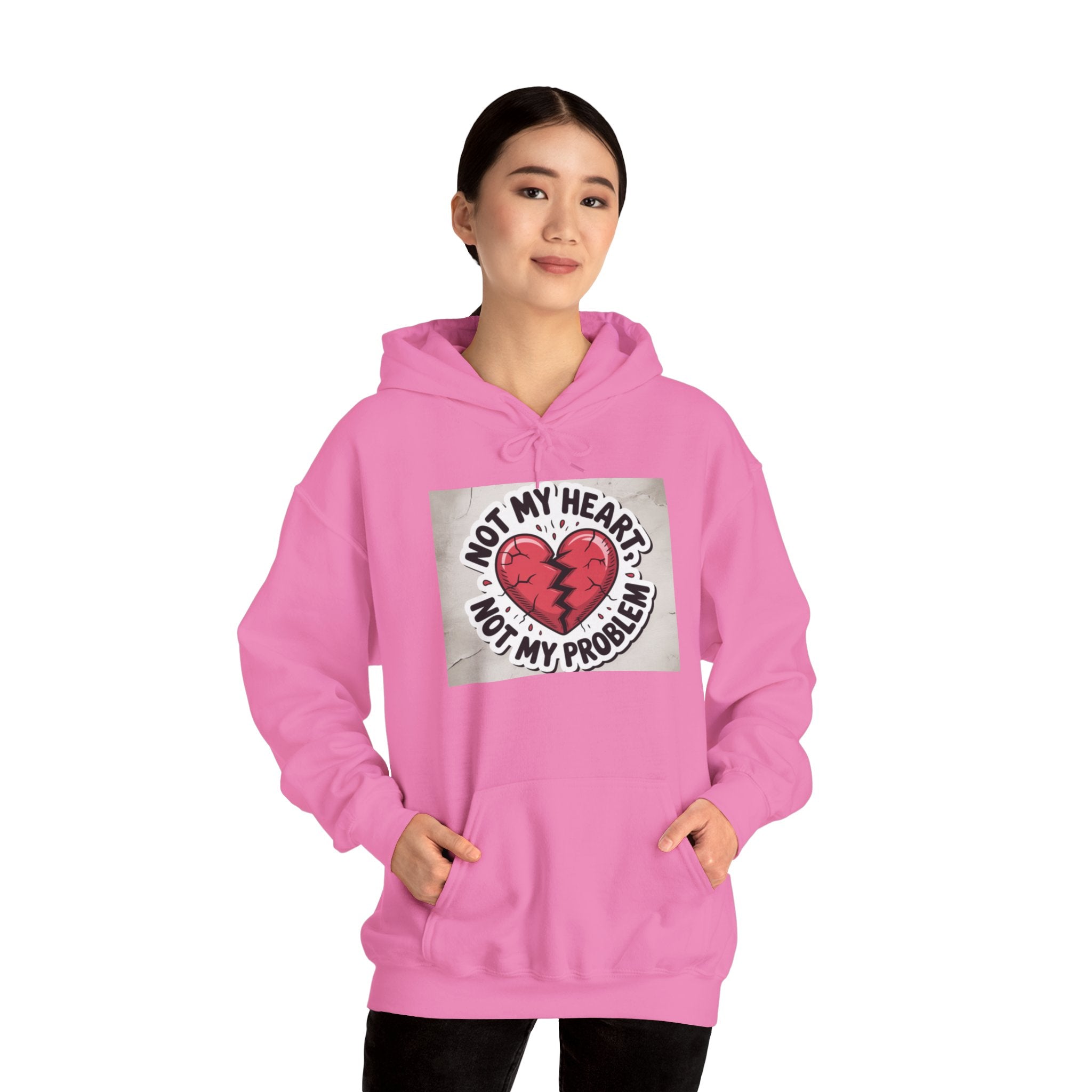 Heartbreak Humor Hoodie, Unisex Hooded Sweatshirt, Funny Gift, Self-Care Apparel, Valentine's Day, Casual Wear, Trendy Fashion