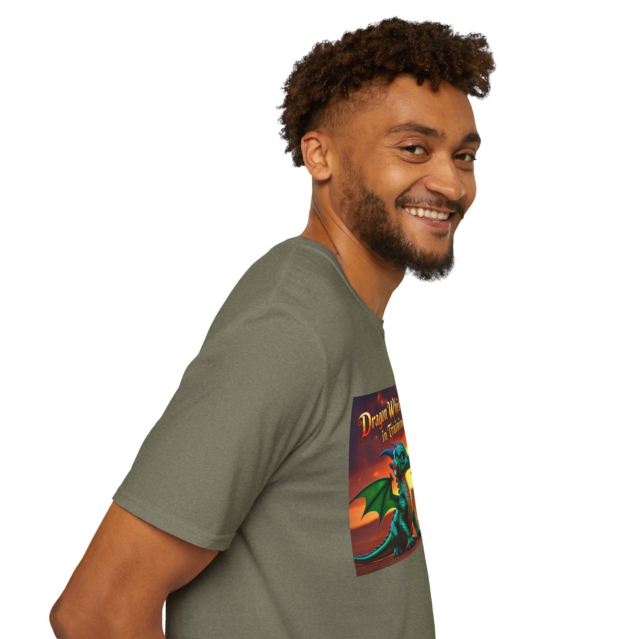 Funny Dragon Whisperer Unisex Softstyle T-Shirt | Fantasy Apparel, Gift for Dragon Lovers, Kids & Adults, Birthday Present, Magical Vibe