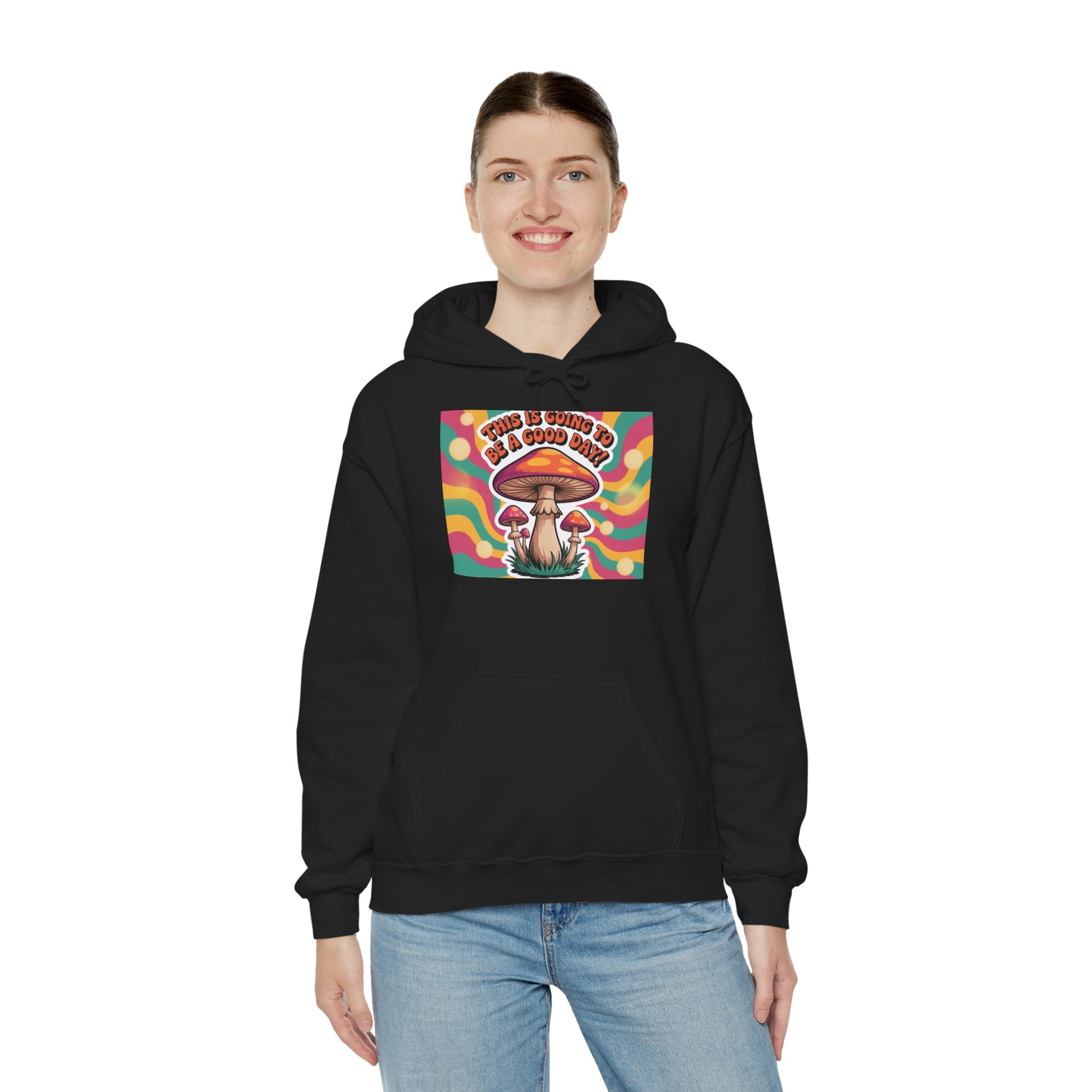 Groovy Mushroom Hoodie - Psychedelic Sweatshirt for Festivals, Cozy Gift for Nature Lovers, Unisex Pull-over for Good Vibes