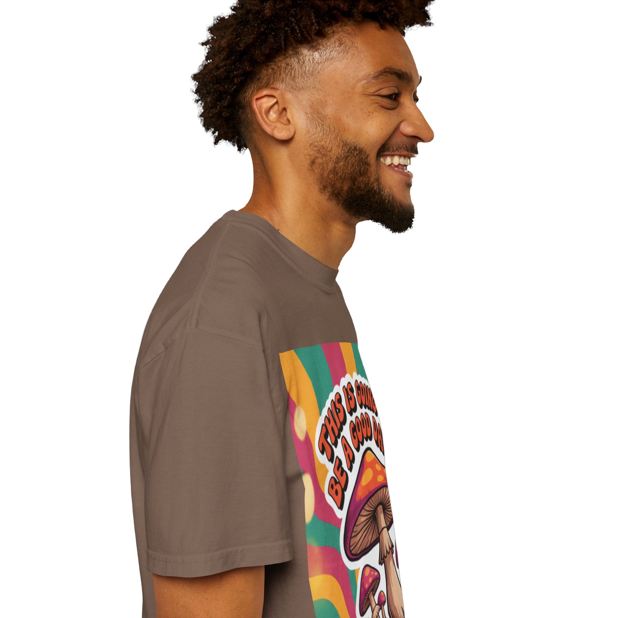 Positive Vibes T-shirt, Retro Mushroom Tee, Unisex Psychedelic Shirt, Gift for Friends, Casual Wear, Summer Essentials