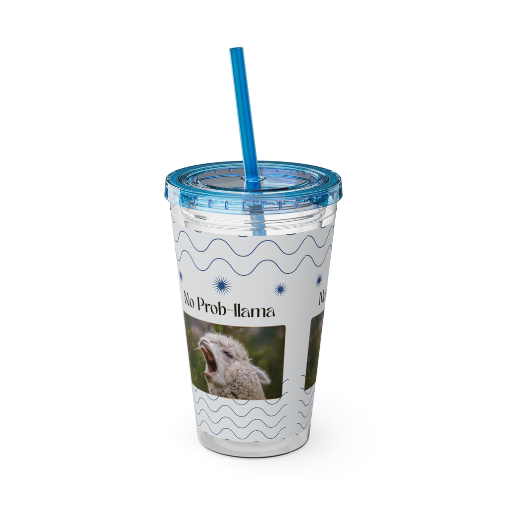 Tumbler Cup - &quot;No Prob-Llama&quot; Graphic 16oz Sunsplash Travel Cup