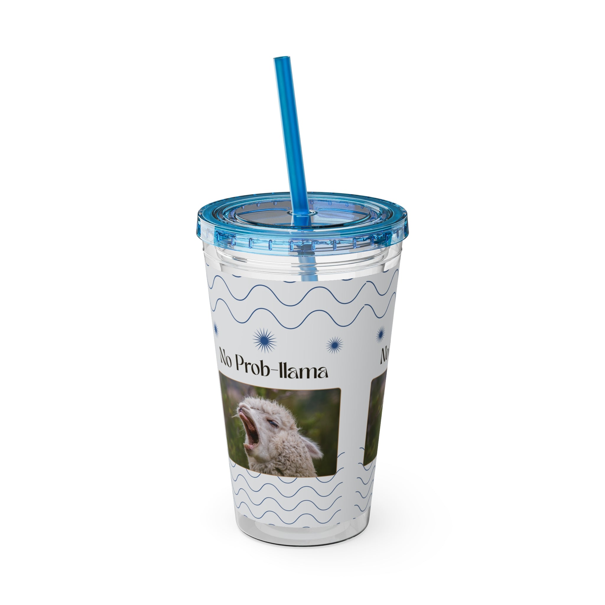 Tumbler Cup - &quot;No Prob-Llama&quot; Graphic 16oz Sunsplash Travel Cup