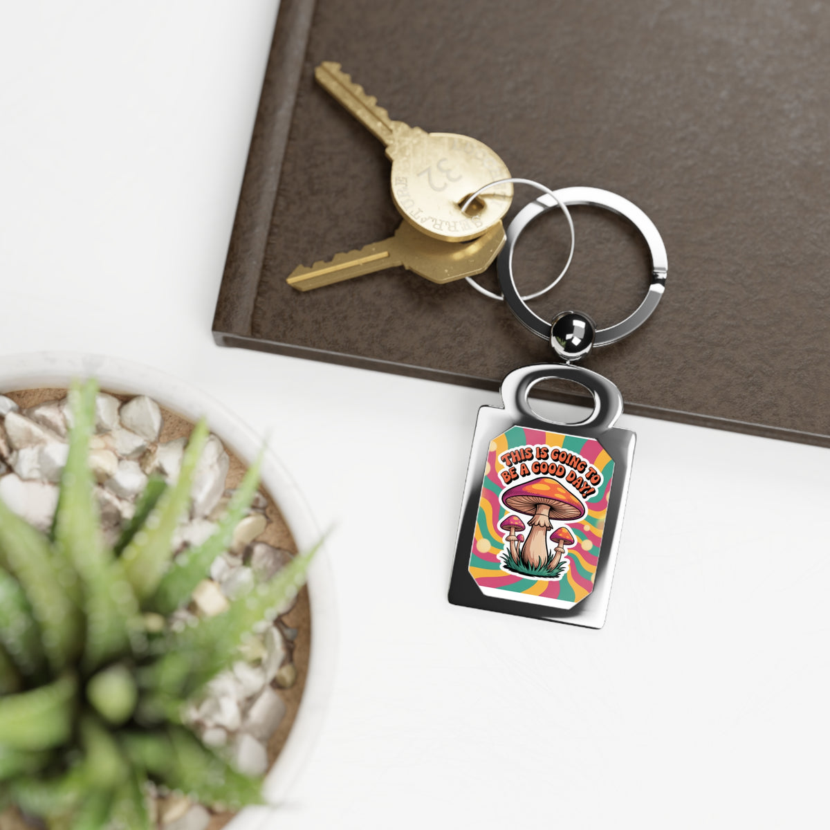 Retro Mushroom Keyring | This is Going to Be a Good Day | Positive Vibes Keychain, Cute Gift for Friends, Mushroom Lover, Boho Decor, [...]
