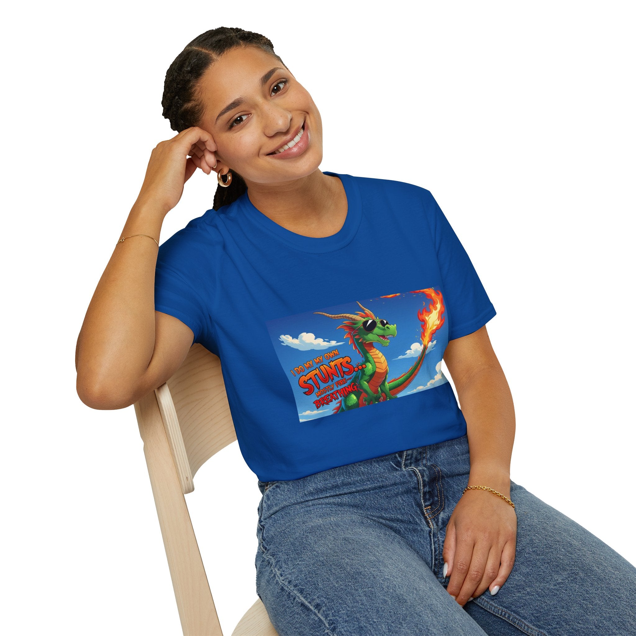 Funny Fire-Breathing Dragon T-Shirt | Fantasy Graphic Tee for Kids and Adults, Unisex Softstyle T-Shirt, Casual Wear, Game Night Apparel, [...]