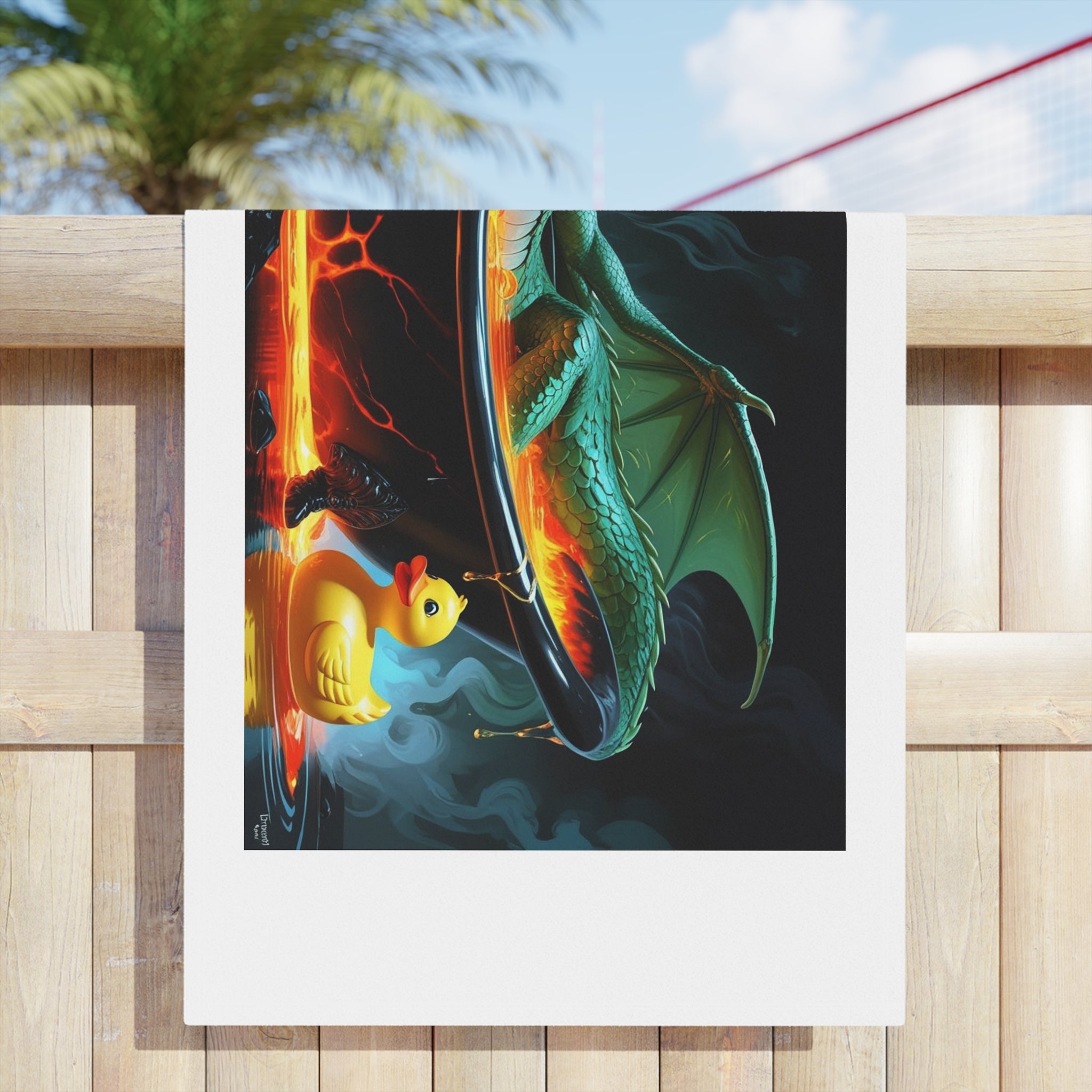 Funny Dragon Bath-time Fantasy Beach Towel, Dragon Artwork Towel, Unique Pool Towel, Whimsical Bath Towel, Gift for Fantasy Lovers, Kids Beach Accessory