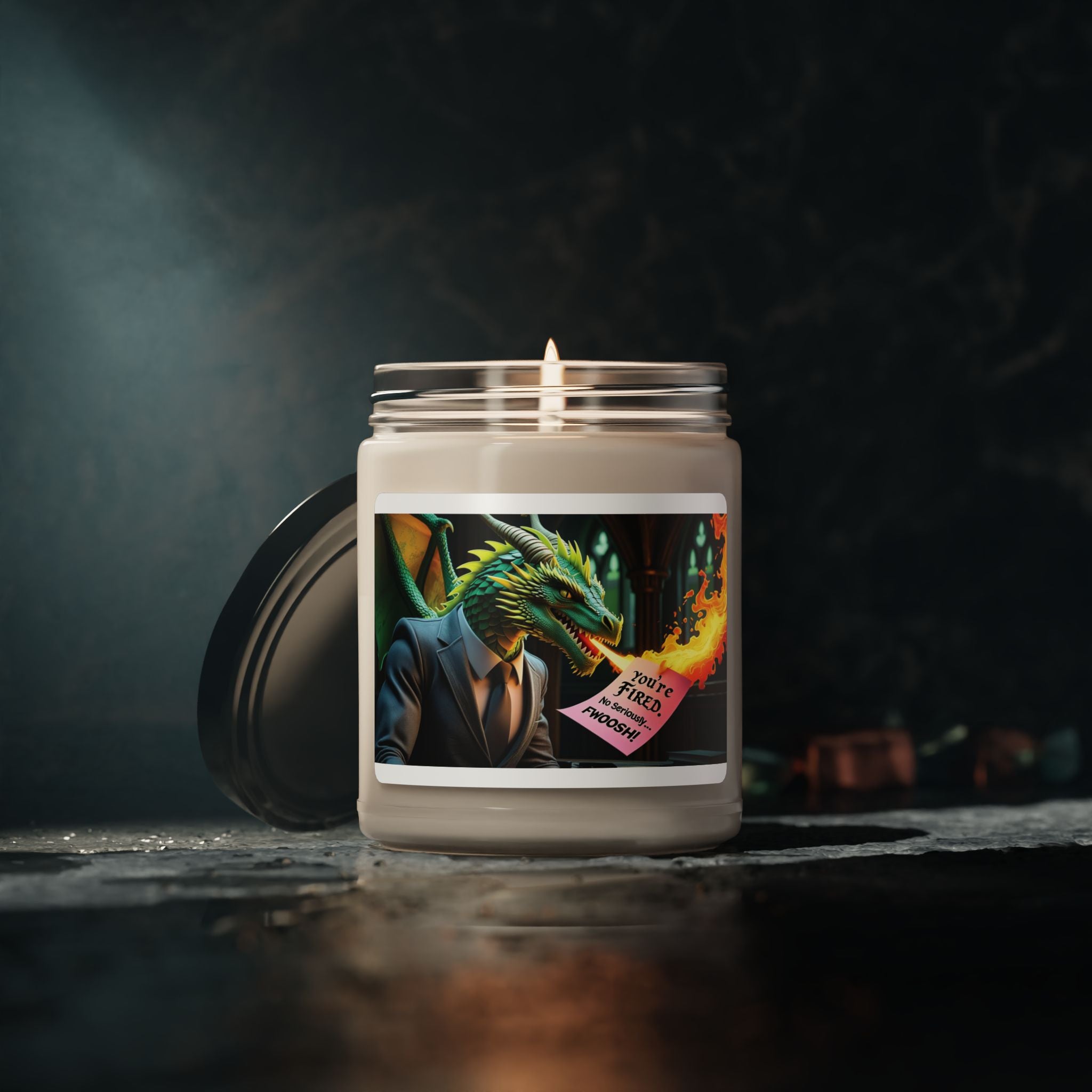 Dragon-Themed Scented Candle, Fantasy Decor, Gift for Gamers, Cozy Home Fragrance, Unique Dragon Design, Home Essentials