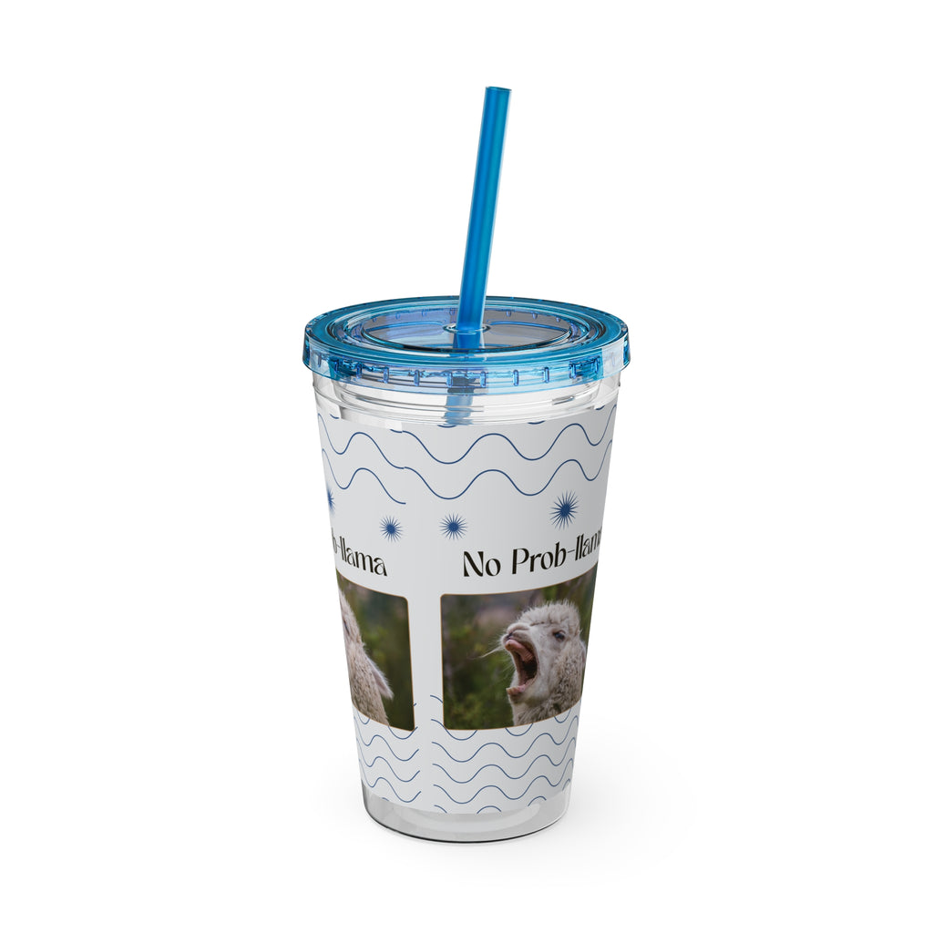 Tumbler Cup - &quot;No Prob-Llama&quot; Graphic 16oz Sunsplash Travel Cup