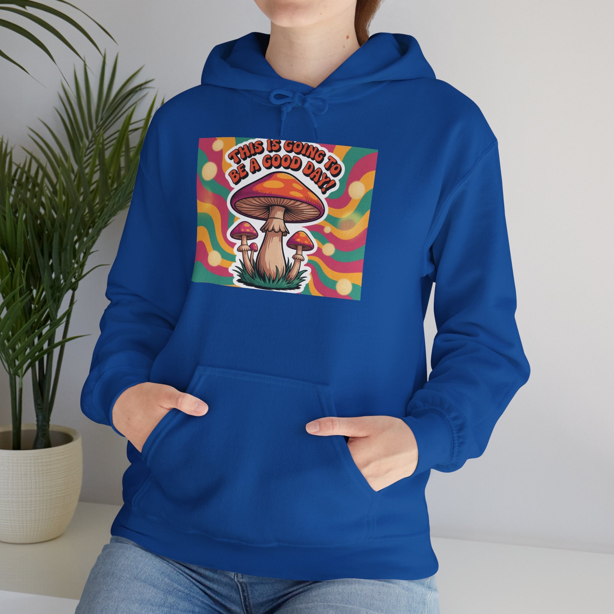 Groovy Mushroom Hoodie - Psychedelic Sweatshirt for Festivals, Cozy Gift for Nature Lovers, Unisex Pull-over for Good Vibes