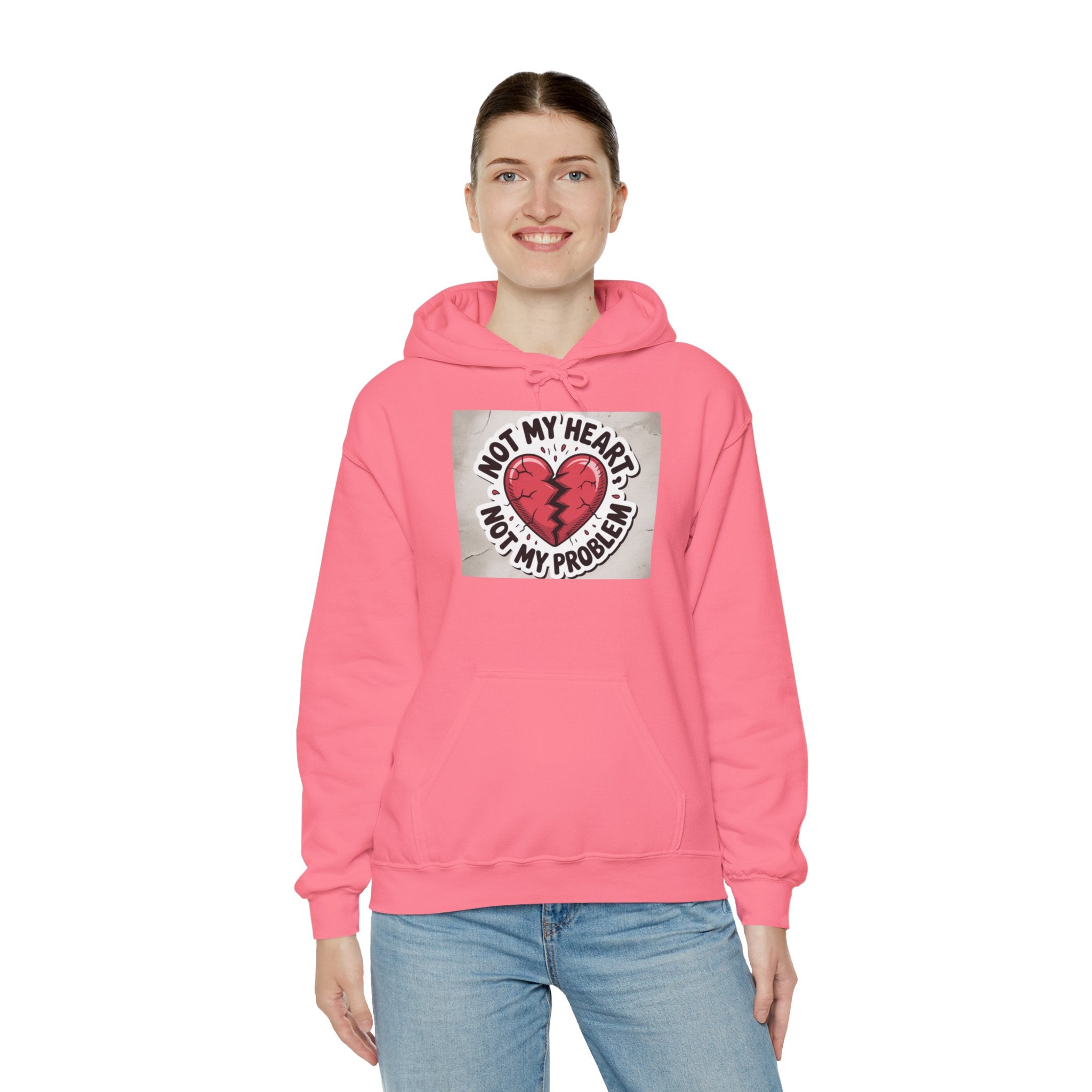 Heartbreak Humor Hoodie, Unisex Hooded Sweatshirt, Funny Gift, Self-Care Apparel, Valentine's Day, Casual Wear, Trendy Fashion