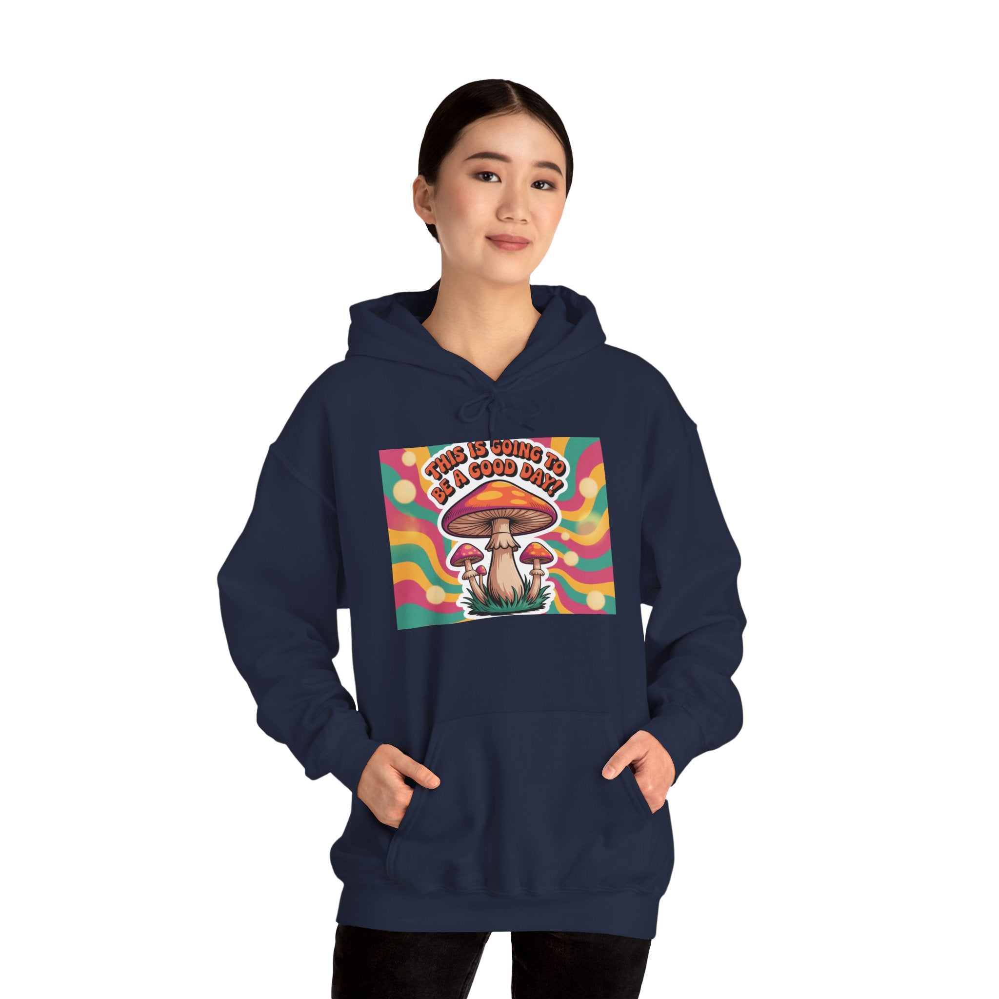 Groovy Mushroom Hoodie - Psychedelic Sweatshirt for Festivals, Cozy Gift for Nature Lovers, Unisex Pull-over for Good Vibes