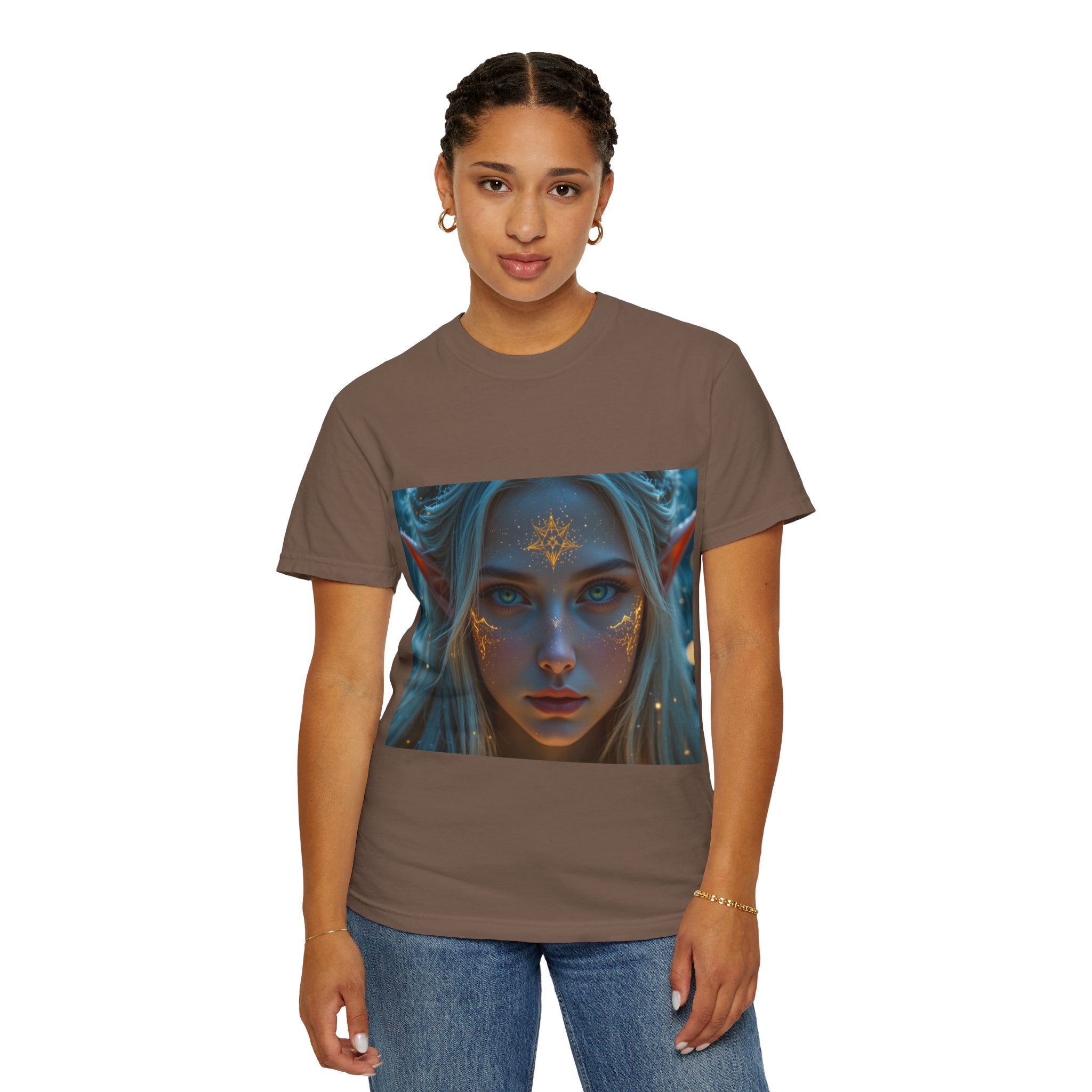 Fantasy-Inspired Elf Princess Unisex T-Shirt, Boho Style Tee for Art Lovers, Gift for Creatives, Dreamy Aesthetic Shirt, Unique Fan Merchandise