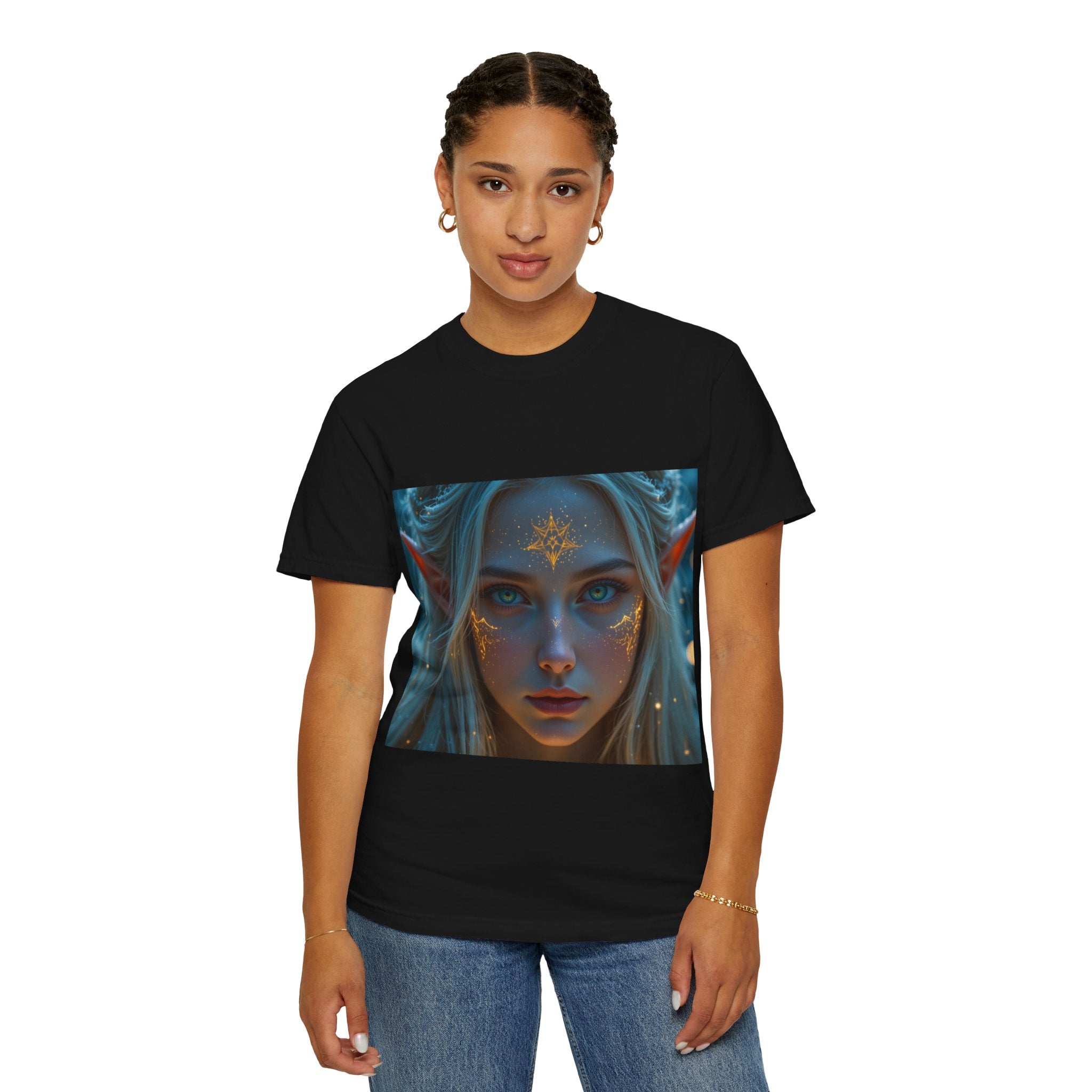 Fantasy-Inspired Elf Princess Unisex T-Shirt, Boho Style Tee for Art Lovers, Gift for Creatives, Dreamy Aesthetic Shirt, Unique Fan Merchandise