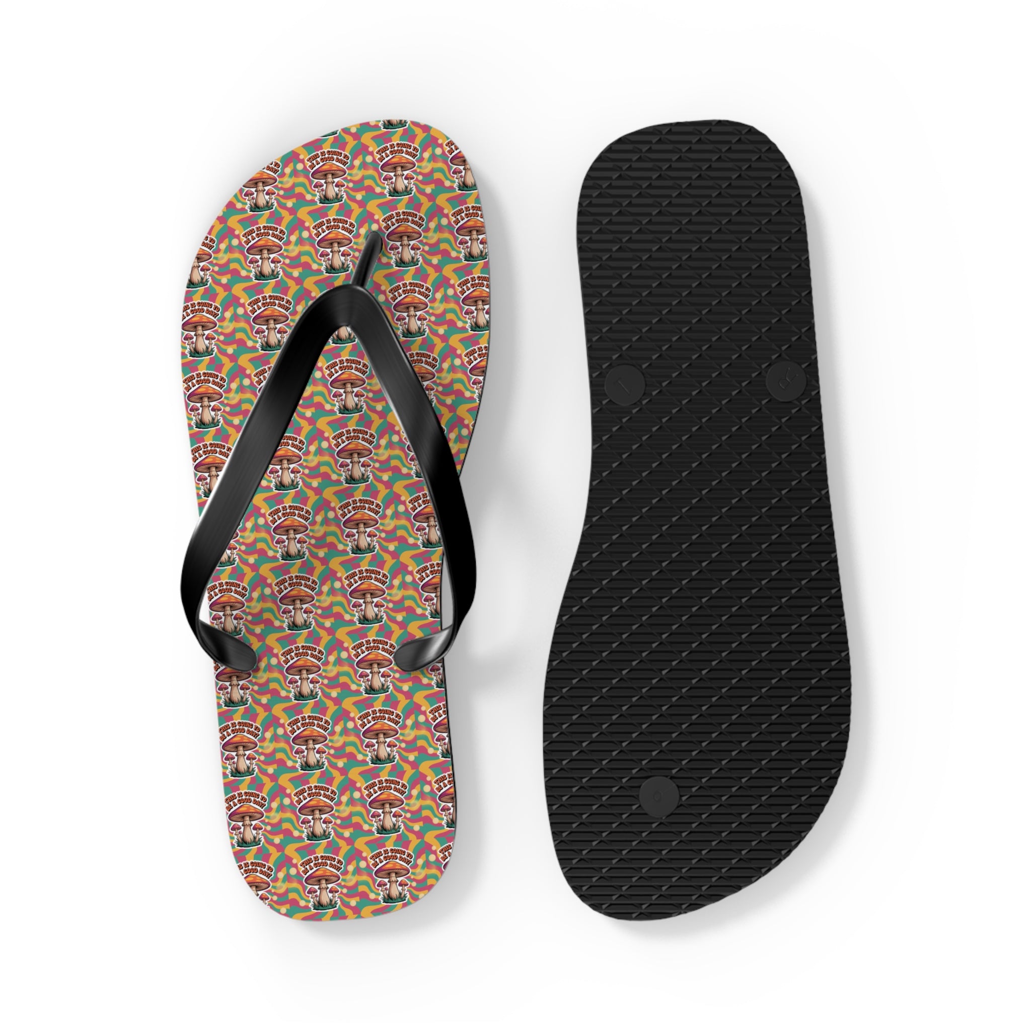Rainbow Pattern Flip Flops, Summer Footwear, Beach Sandals, LGBTQ+ Pride Accessories, Vacation Essentials