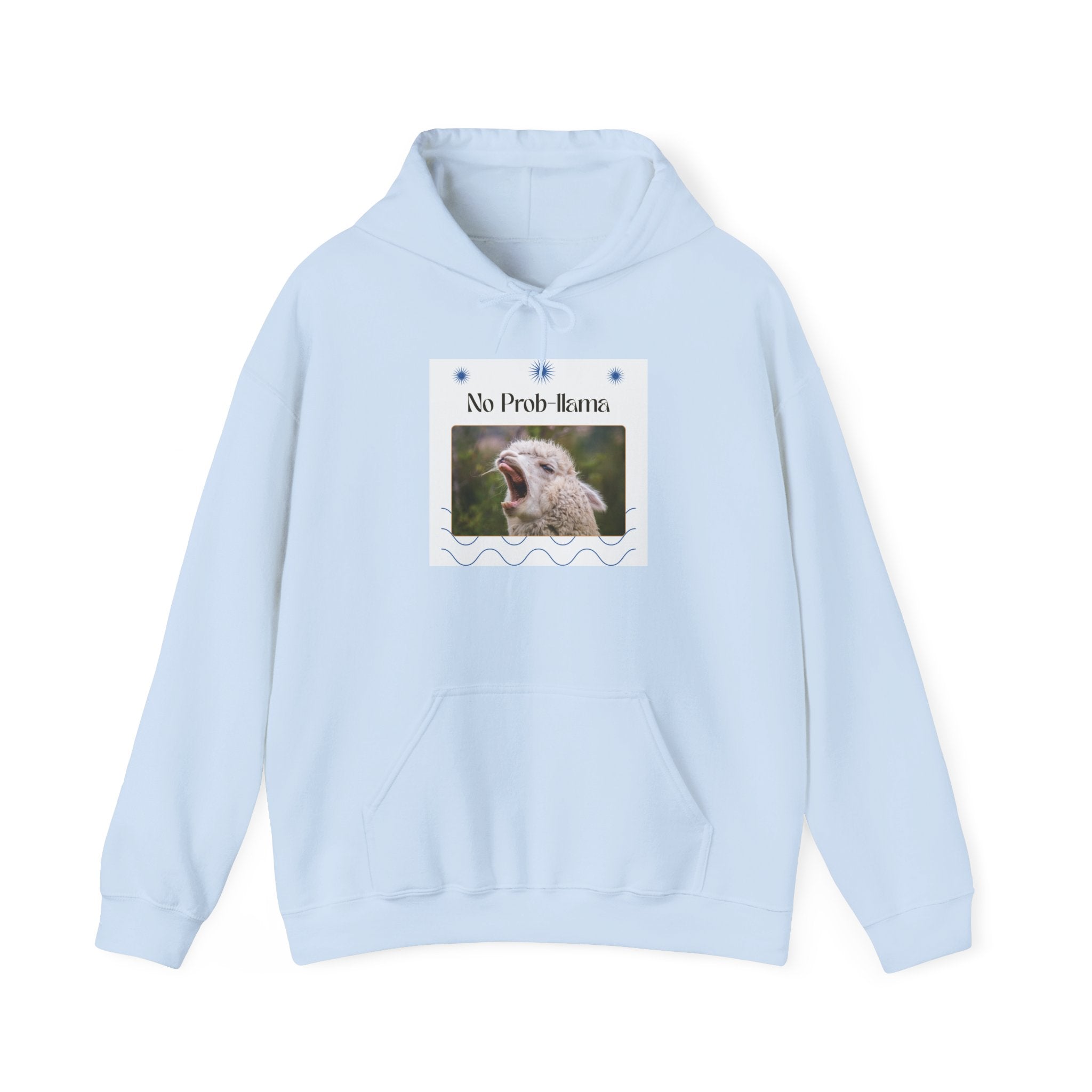 "No Prob-Llama" Unisex Hooded Sweatshirt with Fun Design, Cozy Apparel for Relaxed Days, Gifts for Friends, Casual Wear, Unique Gift Idea, Birthday Present