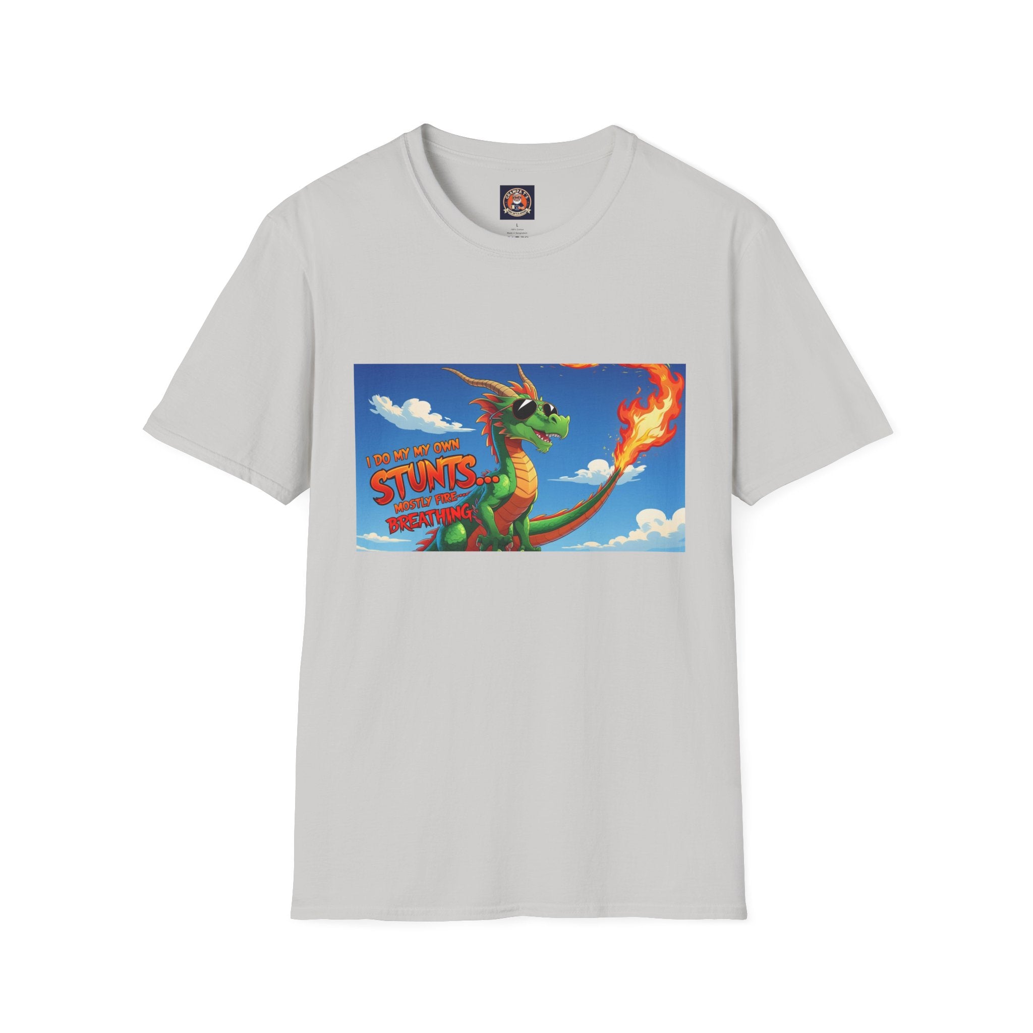 Funny Fire-Breathing Dragon T-Shirt | Fantasy Graphic Tee for Kids and Adults, Unisex Softstyle T-Shirt, Casual Wear, Game Night Apparel, [...]