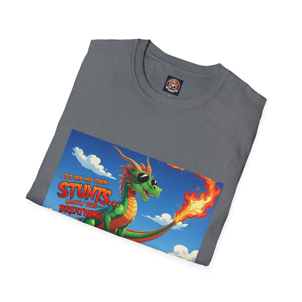 Funny Fire-Breathing Dragon T-Shirt | Fantasy Graphic Tee for Kids and Adults, Unisex Softstyle T-Shirt, Casual Wear, Game Night Apparel, [...]