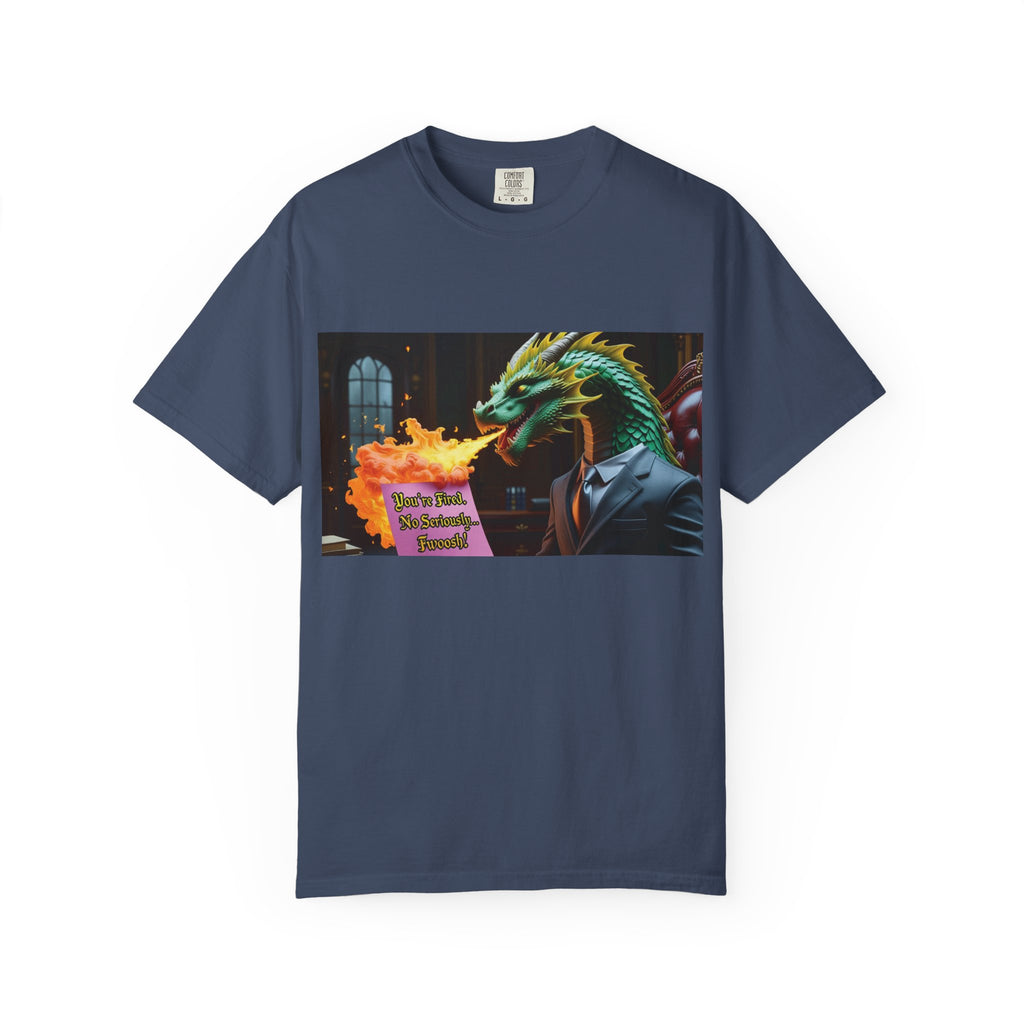 Dragon Fire  Unisex Garment-Dyed T-Shirt, Fun Graphic Tee, Unique Gift, Casual Wear, Fantasy Lover Apparel, Statement Shirt