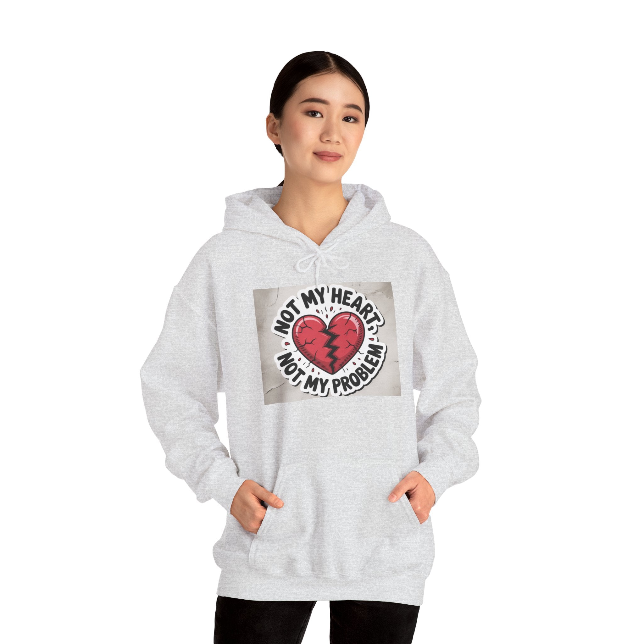 Heartbreak Humor Hoodie, Unisex Hooded Sweatshirt, Funny Gift, Self-Care Apparel, Valentine's Day, Casual Wear, Trendy Fashion