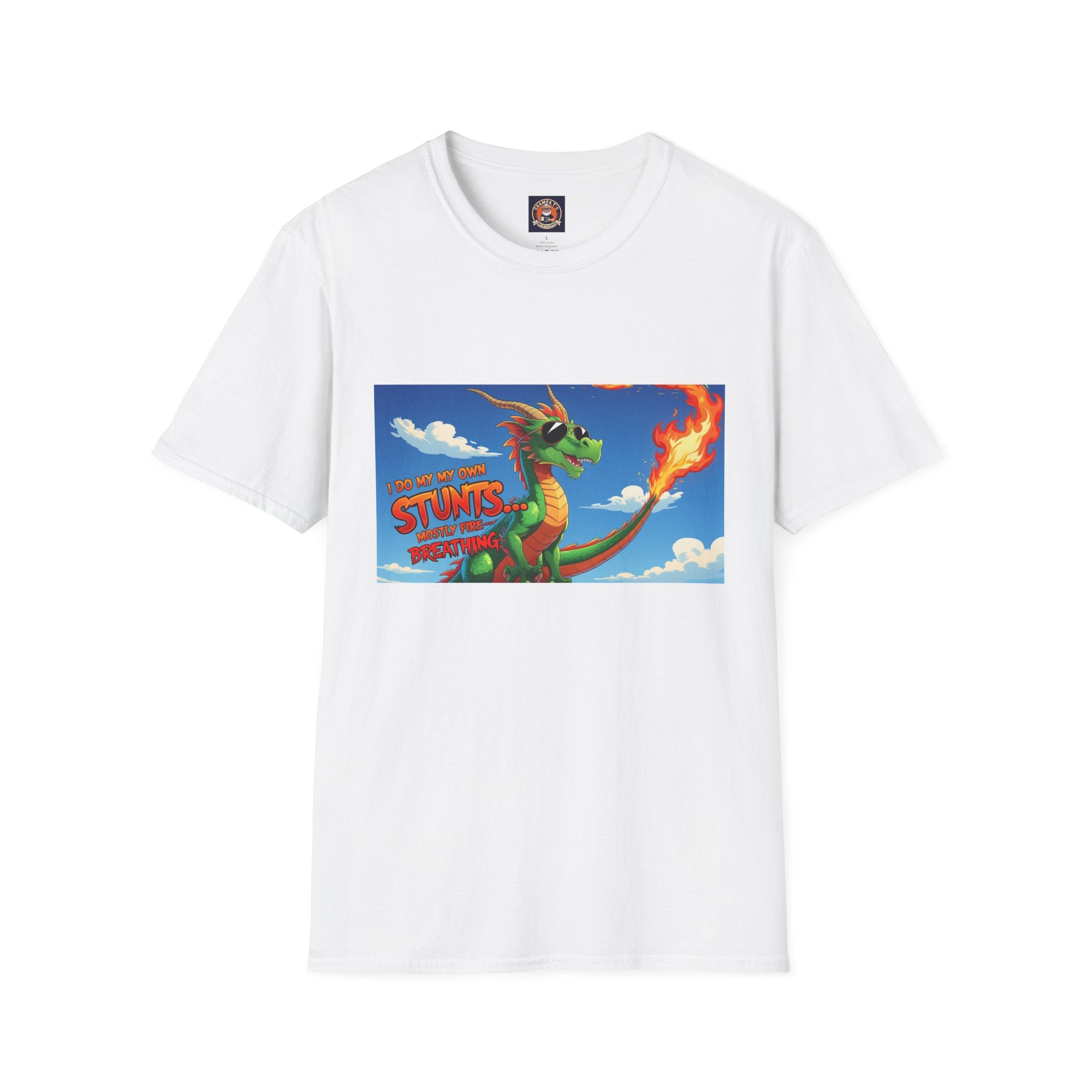 Funny Fire-Breathing Dragon T-Shirt | Fantasy Graphic Tee for Kids and Adults, Unisex Softstyle T-Shirt, Casual Wear, Game Night Apparel, [...]