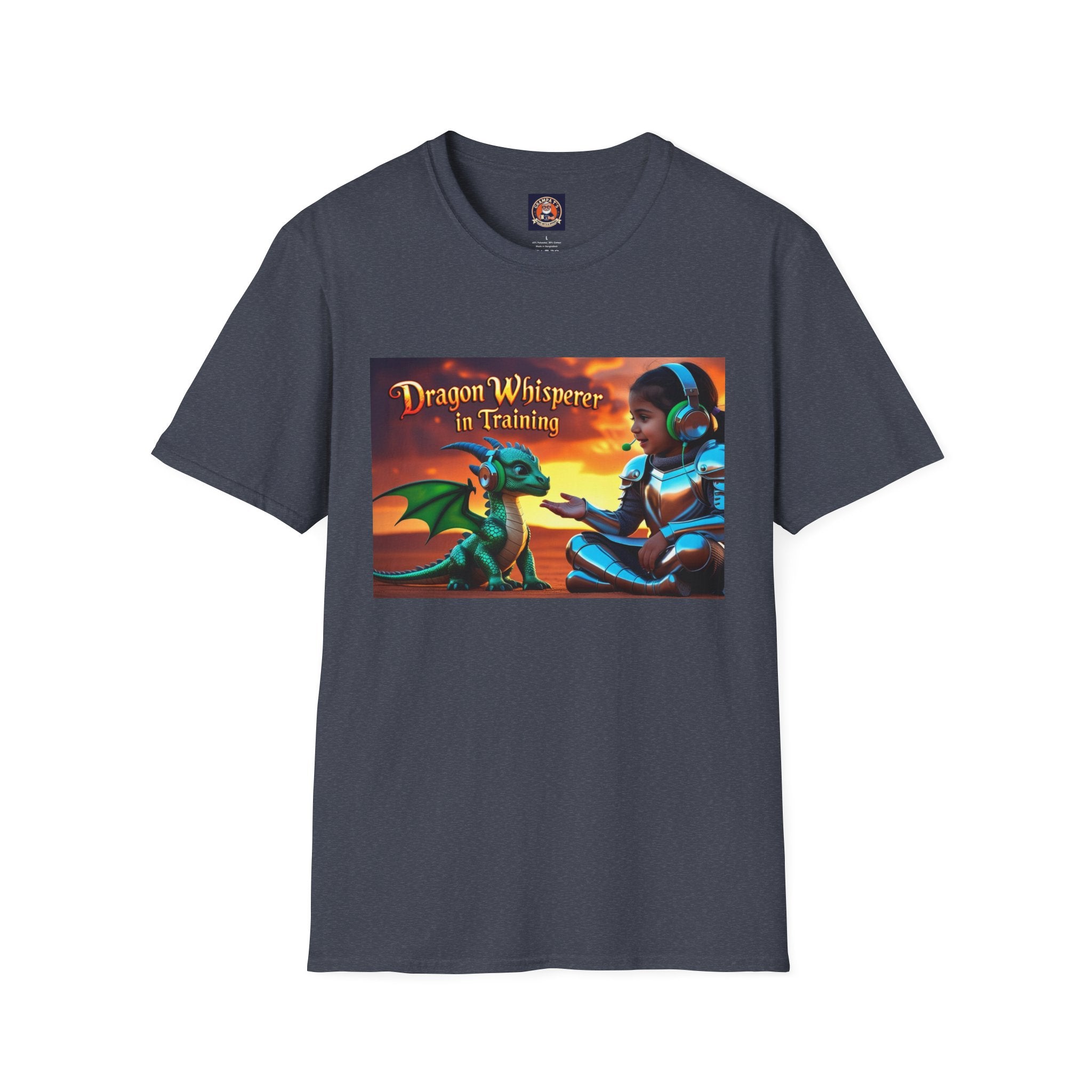 Funny Dragon Whisperer Unisex Softstyle T-Shirt | Fantasy Apparel, Gift for Dragon Lovers, Kids & Adults, Birthday Present, Magical Vibe