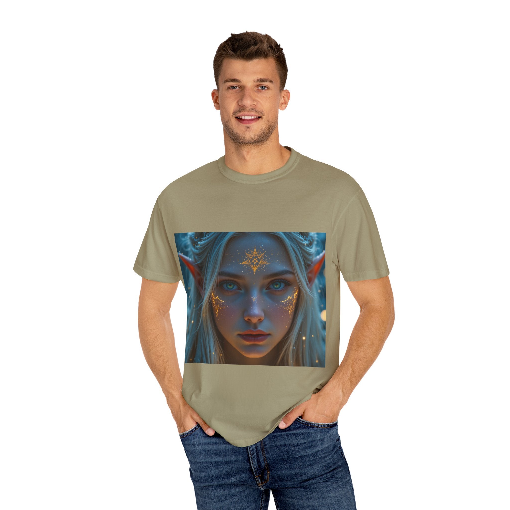 Fantasy-Inspired Elf Princess Unisex T-Shirt, Boho Style Tee for Art Lovers, Gift for Creatives, Dreamy Aesthetic Shirt, Unique Fan Merchandise